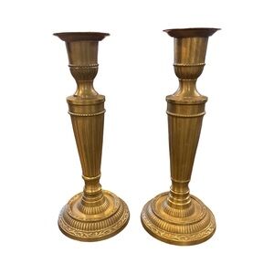 Vintage Brass Candlesticks By The Bombay Company